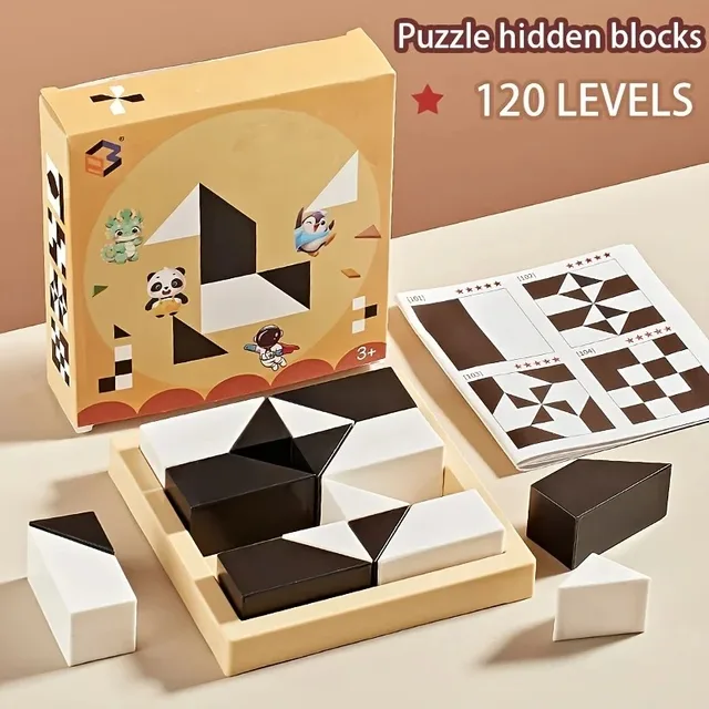 120 Level Hidden Block Puzzle 6 Years ABS Material Interesting Enhances Logic and Spatial Reasoning Suitable for 6Year Olds 2