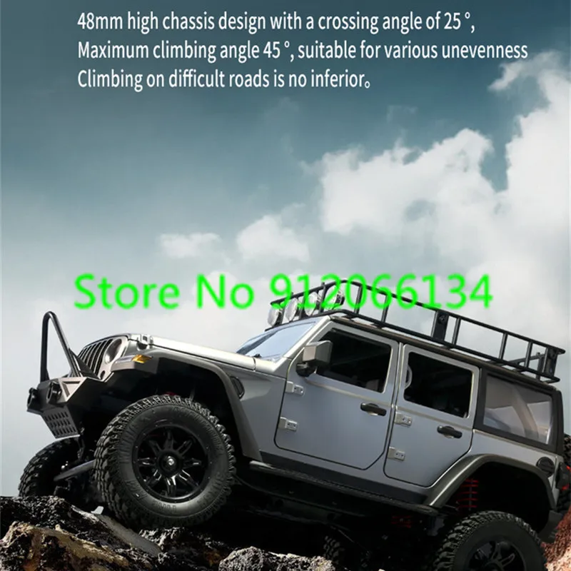 Smart Auto Lighting Remote Control Truck Vehicle 1:12 4WD 45° Climb Crawler Off Road Chassis Speed AdjustmentRC Truck Car Model 3