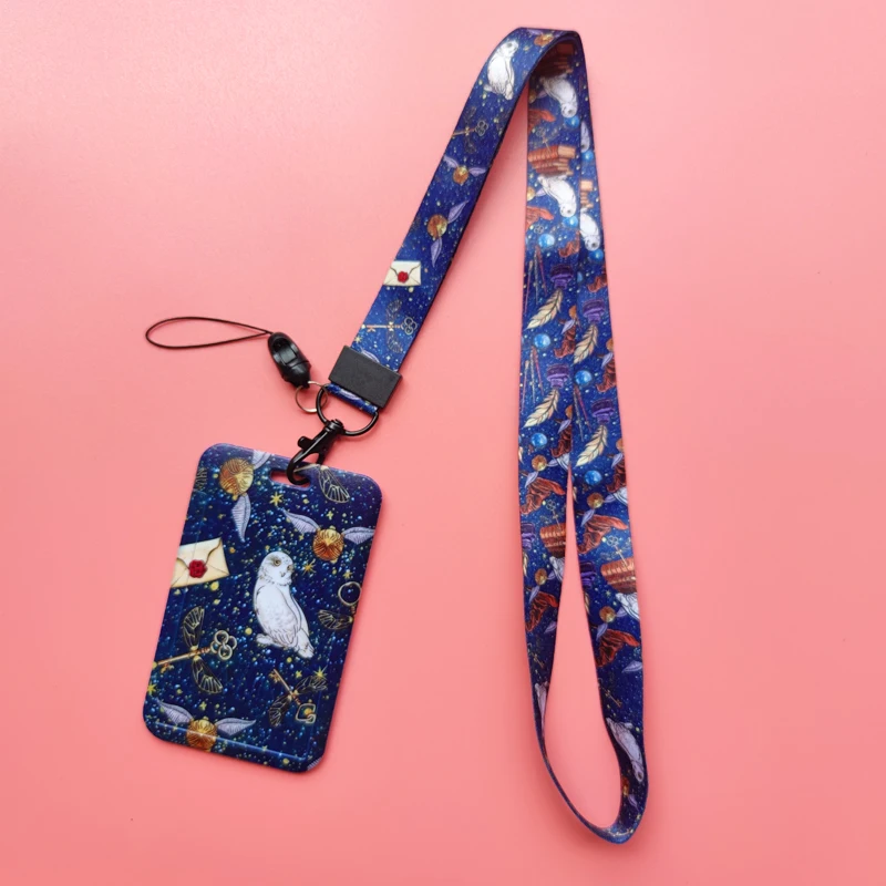 멋진 애니메이션 남자 ID 카드 홀더 매는 밧줄 키 체인 넥 스트랩 ID 배지 홀더 열쇠 고리 개폐식 클립 YOYO 액세서리