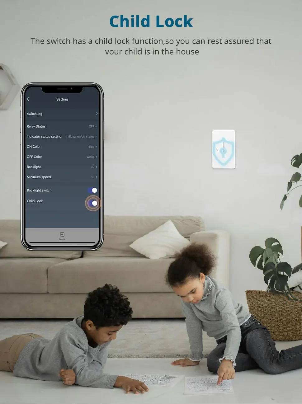 Zigbee Smart Fan Light Switch Neutral Required 1 Gang Touch Light Switch with Sl