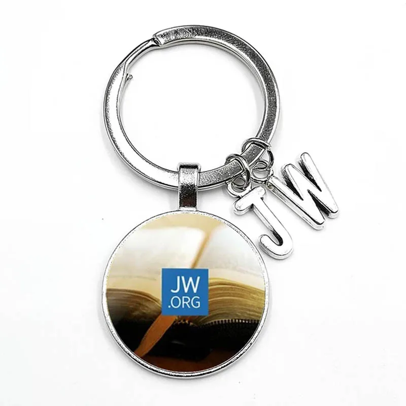 Pendentif en verre Jw Org, cabochon en verre, pendentif photo de seigneur, porte-clés, bibelot de sac de voiture, cadeau classique, nouveau et à la mode