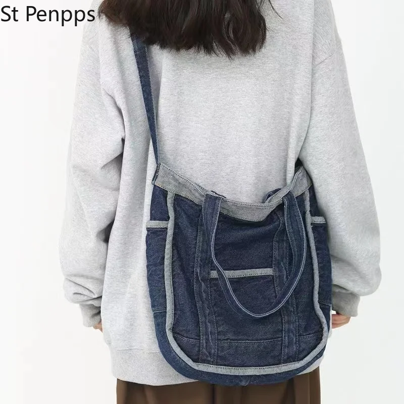 Women Fashion Denim Handbag Purse Luxury Designer Shoulder Crossbody