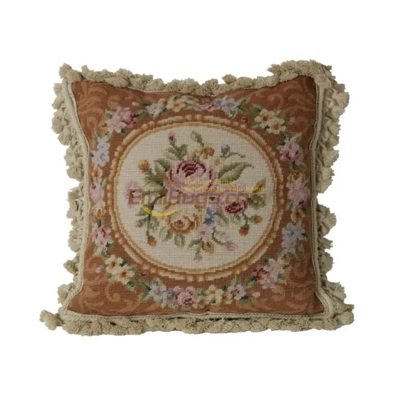 

National woven pillows cushion for leaning on of embroidery floss pillow needlepoint neoclassical hand embroider the living room