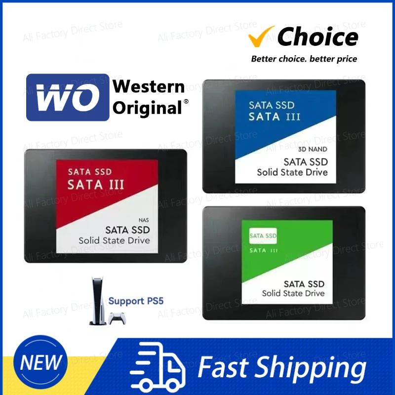

Sata 1TB 2TB Hard Drive Disk Sata3 2.5 Inch 4TB Ssd TLC 500MB/s Internal Solid State Drives for Laptop and Desktop Ssd 500gb Ps5