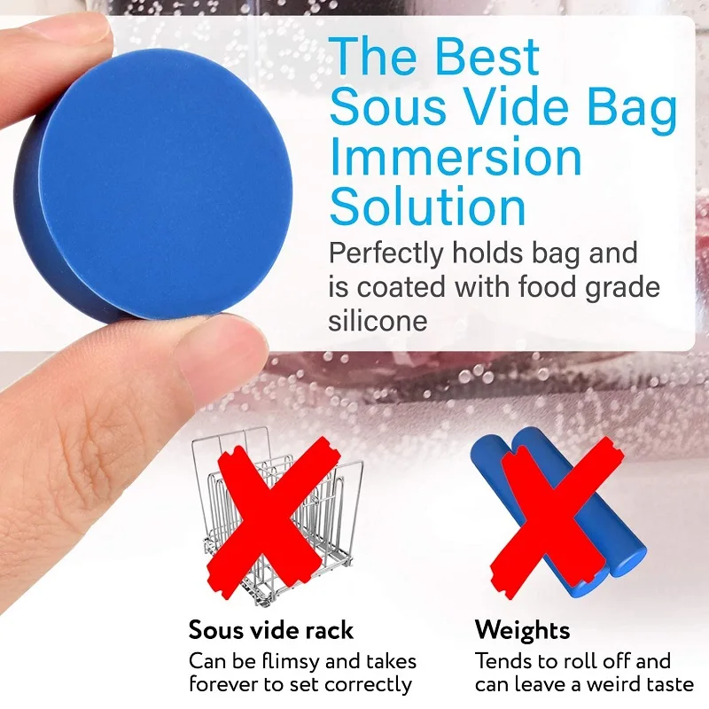 Sous Vide Magnets Food Grade Silicone to Keep Bags Submerged Sous Vide Accessories to Stop Floating Bags Undercooking sous vide accessories