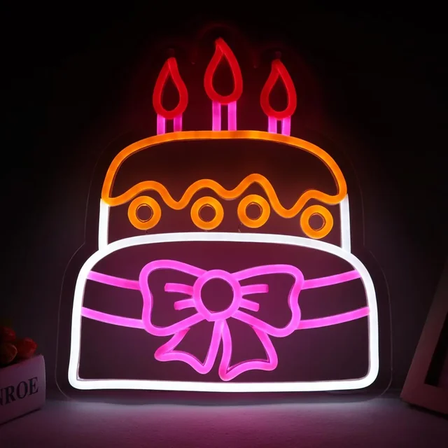 Colorful Cake Neon Light Sign