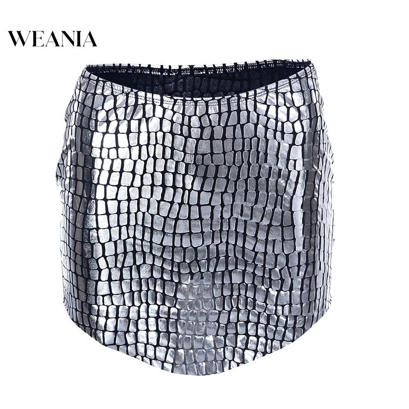 

Women Fashion Street Style Glliter Thin Mini Skirt