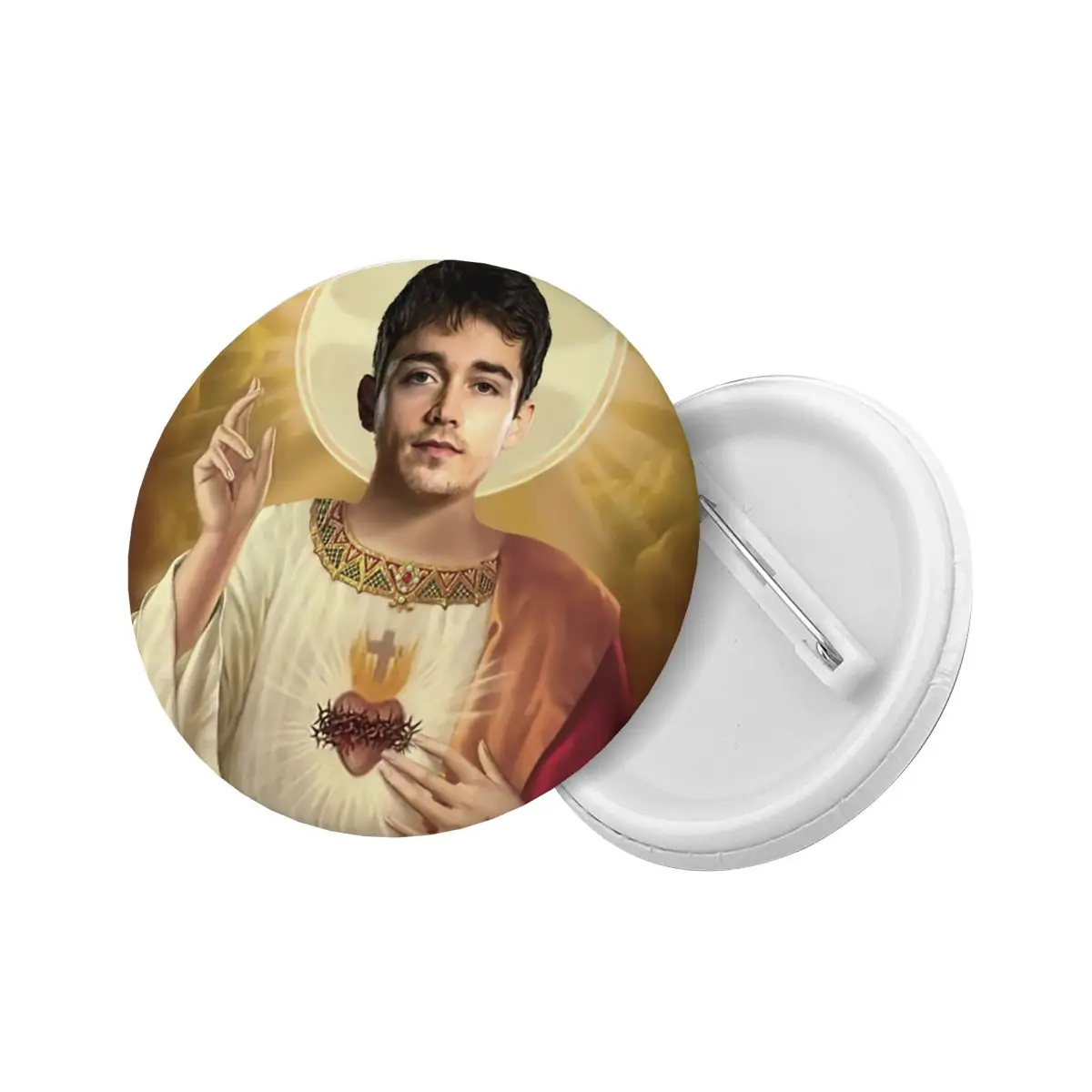 세인트 찰스 모나코 포뮬러 원 드라이버, 예수 핀 배지, 핀백 버튼 브로치, 여자 친구 선물