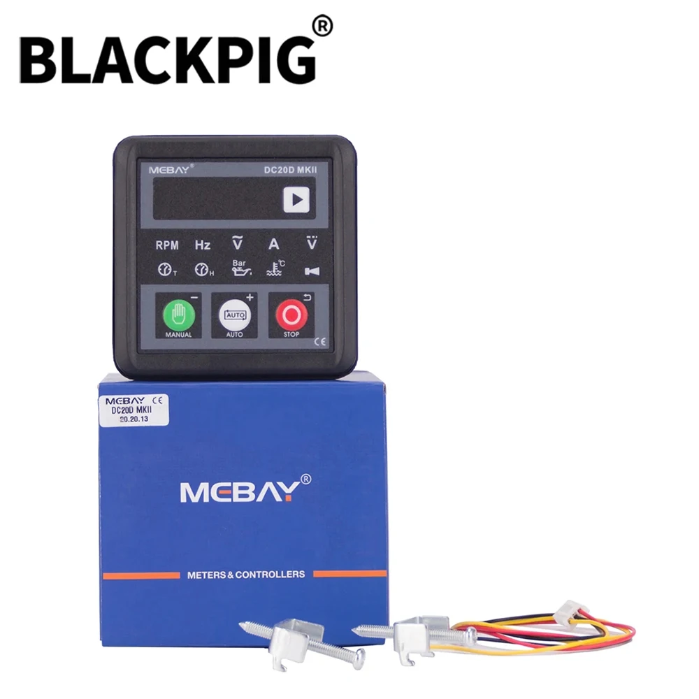 

DC20D MKII Mebay Generator Control Module DC20D Small Diesel Genset Controller Panel USB Programmable PC Connection