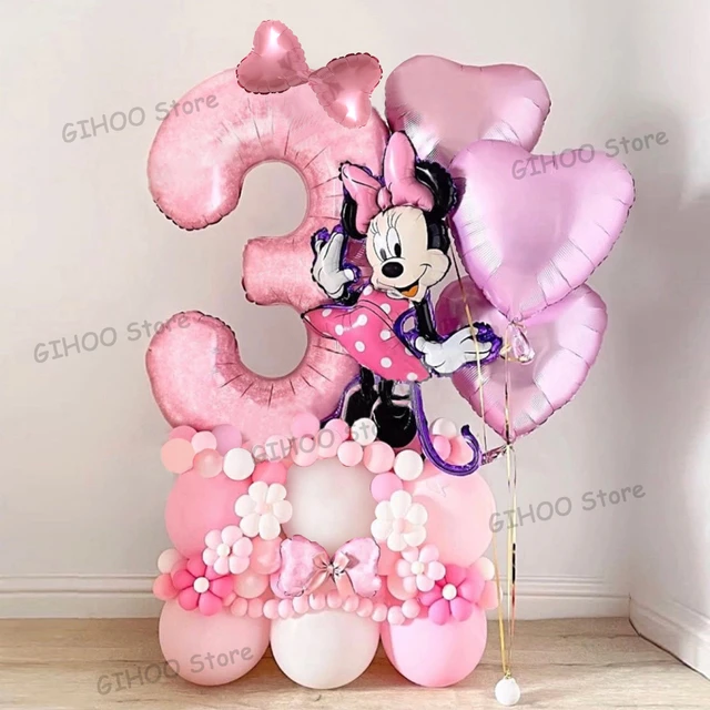 Mickey Minnie Mouse Birthday Decorations  Minnie Mickey Birthday Party -  1pc 100cm - Aliexpress