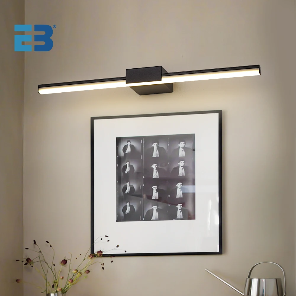 Led Wall Lamp Bathroom Vanity Light 40cm 55cm AC85 - 265V Indoor Modern Wall Sconces Mirror Wall Light Fixtures Black White 2