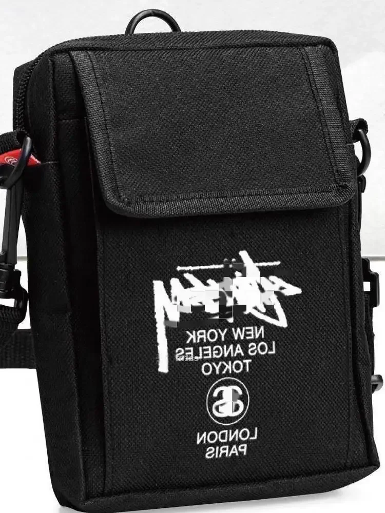 Hip Hop Canvas Crossbody Bag Ins Style Men's Women's Single Shoulder Bag Small Size Waist For Dancing 5