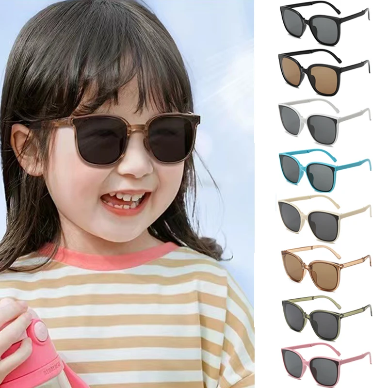 Fashion Girls Quare Sunglasses Vintage BaBy Children's Korean Sunglasses Boys Folding UV Resistant Outdoor fashion sunglasses kids sunglasses children sunglasses