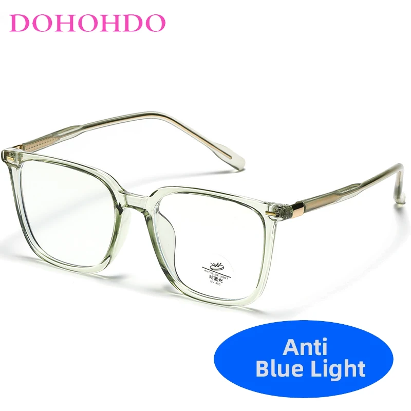 

DOHOHDO Anti Blue Light Men Square Eyewear Candy Colored Women's Vintage Glasses Frame Artistic College Style Eyeglasses Goggles