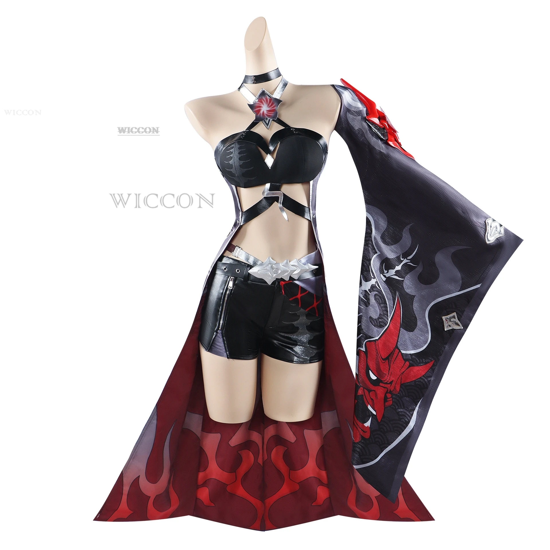 

RED Acheron Cosplay Costume Honkai Star Rail Huang Quan Cosplay Red Dress Outfit Halloween Event RolePlay Suit Party Prop Women