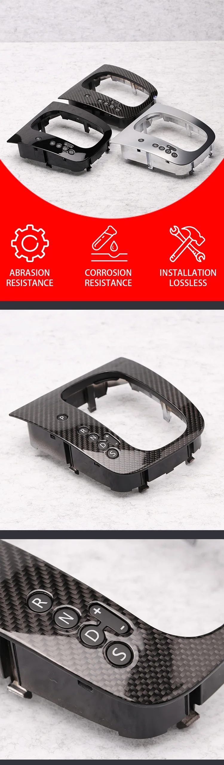 Zeroclearance DSG Gear Frame Bracket Circle Gear Shift Knob Base Trim Circle For