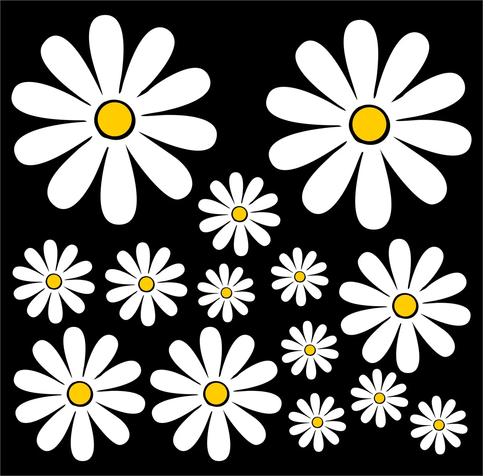 

15cm Daisy Exterior Cute, PVC Custom Stickers on Motorcycle Sticker Decals Personality, Products Car Accessories Decoration PVC