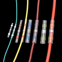 50 ~ 500 PCS Boxed Solder Seal ตัวเชื่อมต่อสายไฟ 3:1 ความร้อนหดฉนวนสายไฟขั้วต่อ BUTT Splice Connector กันน้ํา 4