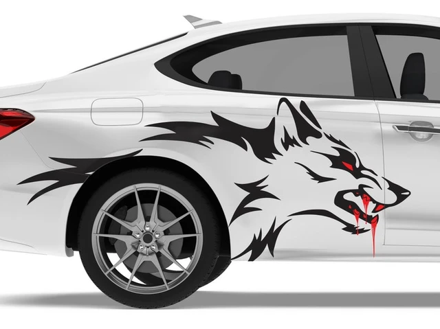 Ford Mustang Coyote Head Wolf Outline- Includes Both Sides. Decal