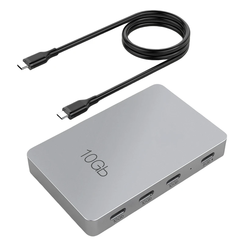 

7 In 1 Type-C Gen2 USB Splitter 3 High Speed Multiport Type C Hub Compatible For Windows/Mac OS/Chrome OS/Android Easy Install
