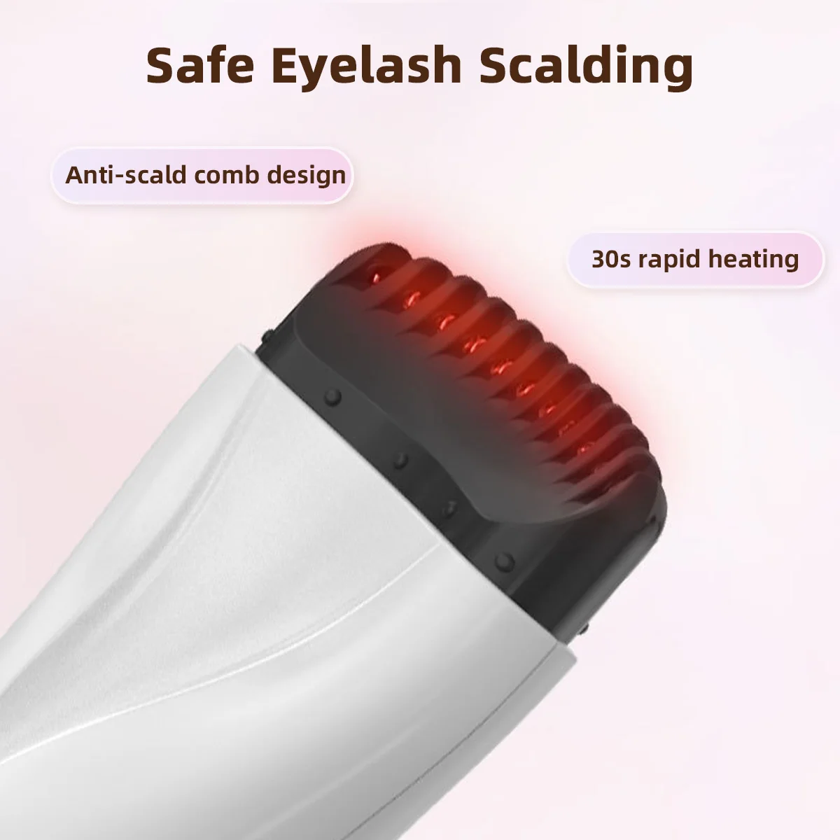 5D Electric Heated Anti Scalding Eyelash Curler USB Rechargeable Smart Temperature Control Durable Silicone Material Makeup Tool