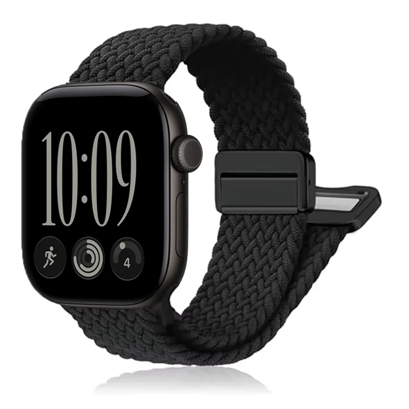 Nylon Band For Apple Watch Strap 44/46mm 45mm 42mm magnetic buckle Bracelet iWatch series se 12 11 10 7 5 6 8 9 Ultra 4 3 49mm