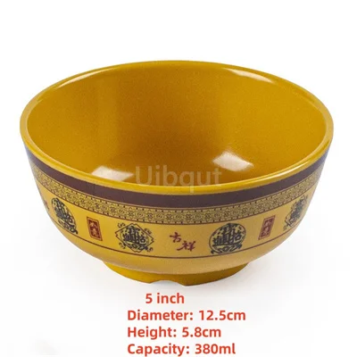 4.5 5 inch 2 10 pcs set Break resistant Melamine Bowl Thickened Flower Rice Soup Snack Bowl Plastic Food Tableware Chinese Bowls