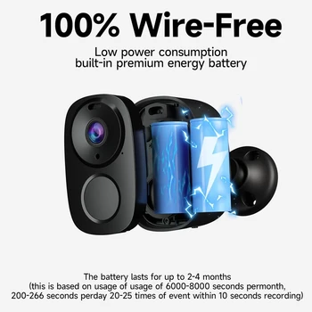 Alternative view of Security Cameras Wireless Outdoor, 2K Battery Powered WiFi Camera AI Motion Siren Spotlight, Color Night Vision, IP66 Waterproof