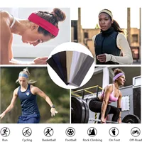 Women White Elastic Yoga Headband Soft Non-slip Sweat Absorbing Hairband Face Wash Makeup Sports Headscarf Autumn Winter Outdoor College Party Travel Hair Accessories - Image 3