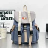 Color Matching Fashion Nylon School Bag High Capacity Hasp Multiple Pockets Backpacks 2024 Hot Sale Bags for Girls and Boys 4