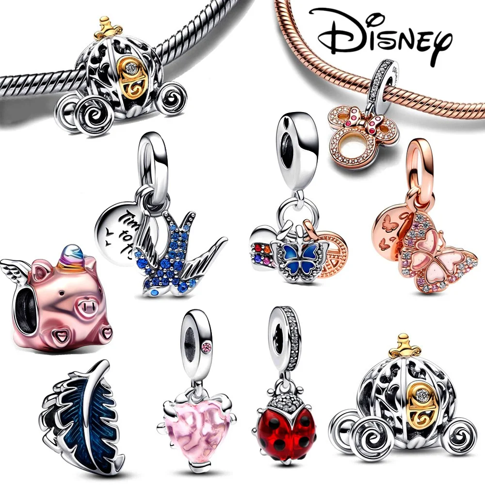 Charm Beads 925 Silver Plated Flower Bird Series Fit Pan Original For Jewelry Making