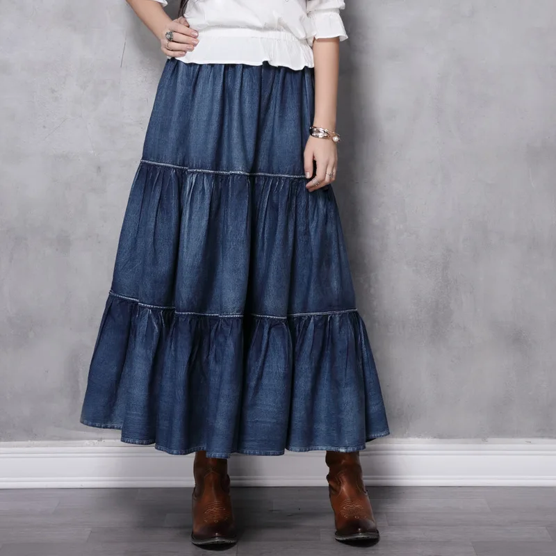 Blue Jean Skirt Summer Women Fashion 