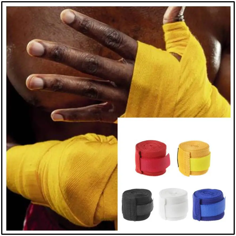 cotton muay thai Elastic bandage Boxing Sanda fight Bodybuilding tape  Fitness straps bandage wrist