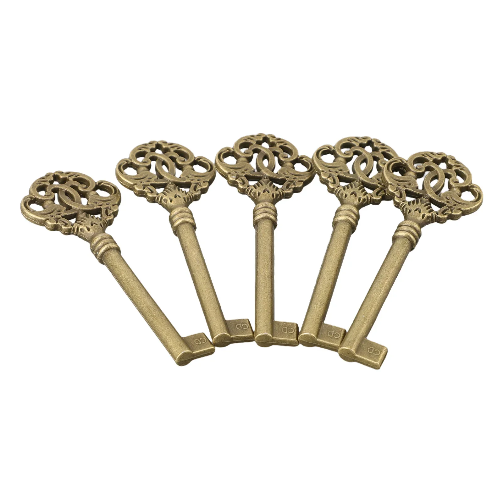 Furniture Key 10pc Furniture Vintage Style Open Skeleton Key Hole Head Furniture Cabinet Antique Alloy Key Cabinets Home Hardware