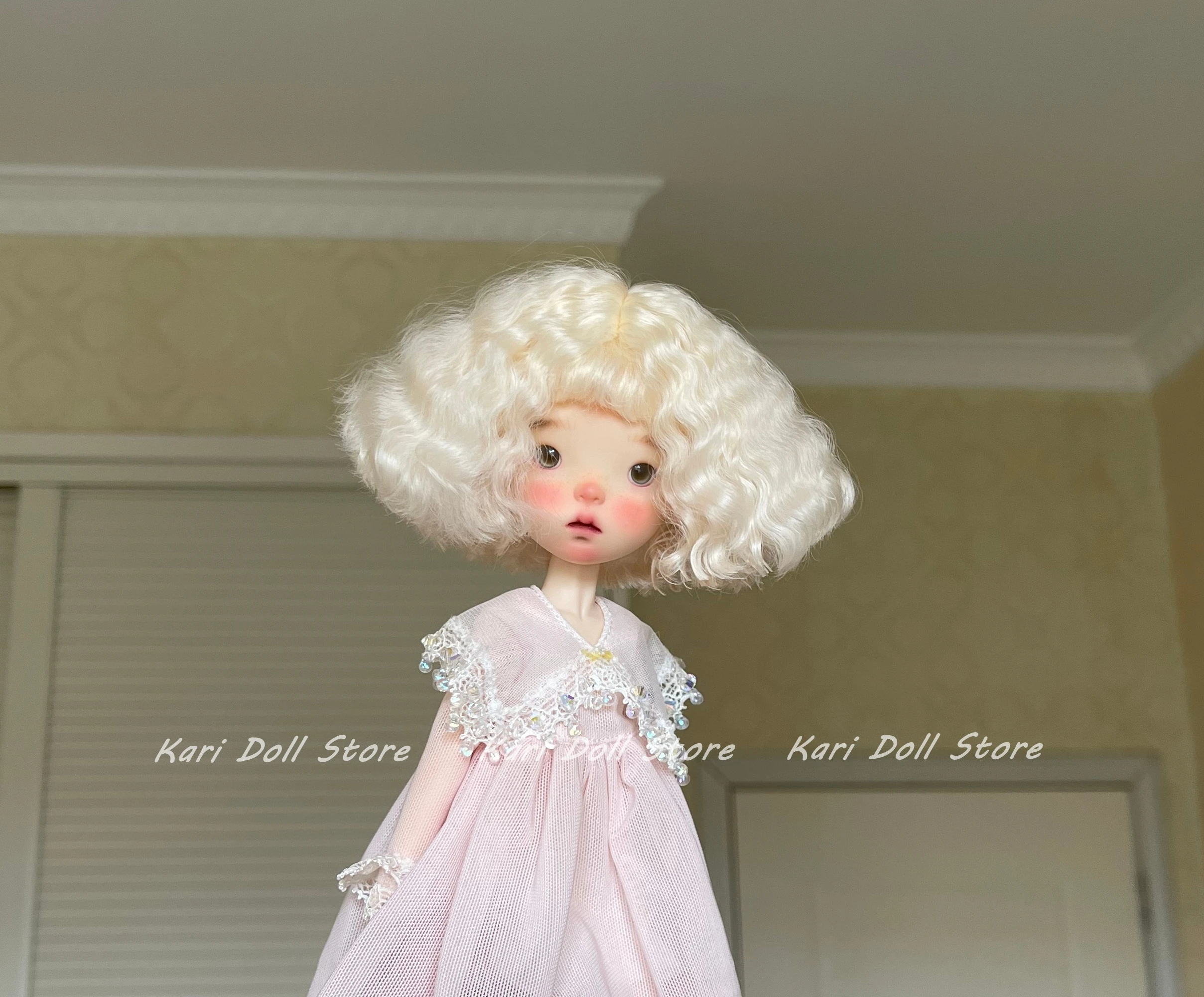 カリ人形 ナチュラル モヘアウィッグ Landazz Landoudou 人形用 頭囲