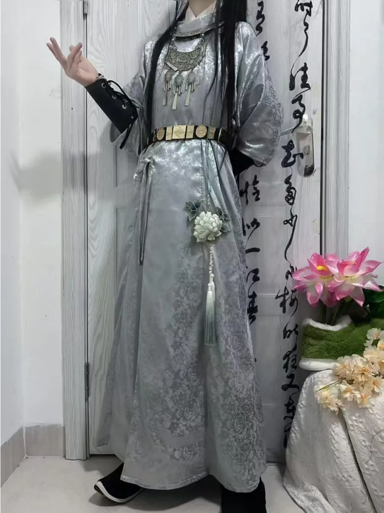 Round-collared Hanfu men's and women's adult hip robes - Image 5