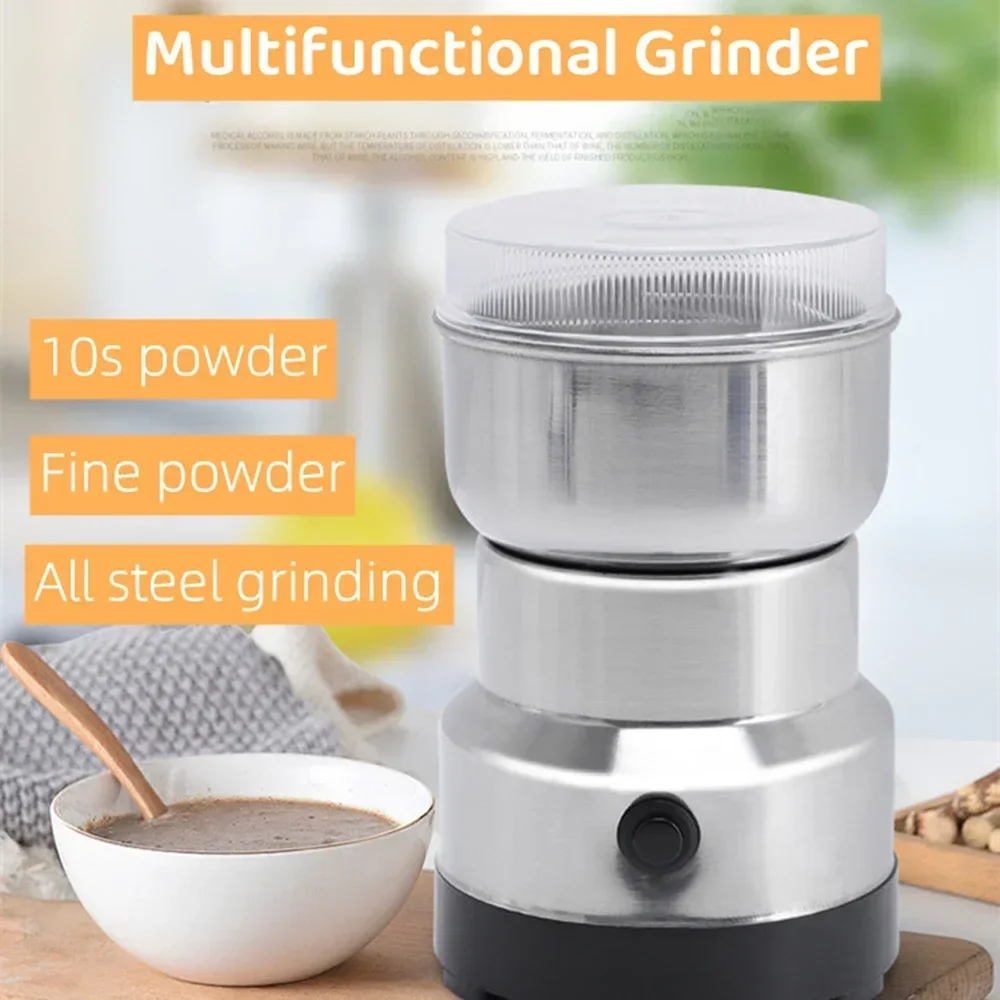High Power Electric Coffee Grinder Kitchen Cereal Nuts Beans Spices Grains Grinder  Machine Multifunctional Home Coffee Grinder - AliExpress