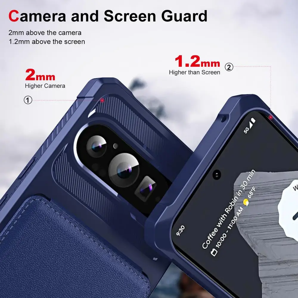 Wallet Phone Case Drop-Proof Cover With Card Holder Magnetic Protective Phone Cover Camera Protection Smartphone Case