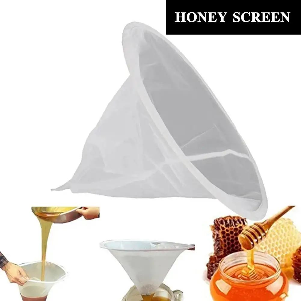 

Honey Flow Mesh Nylon Sieve Funnel-shaped Strainer Bee Filter Tool Beekeeping Net Cloth Impurity Screen Fiber Filter Suppli H8c6