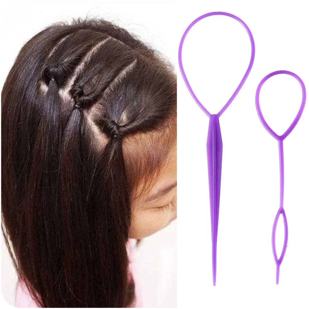 

20 Pairs of Plastic Tail Hair Braid Ponytail Styling Maker Clip Tool Hair Styling Accessories (Black + Blue + Purple + Red, 5
