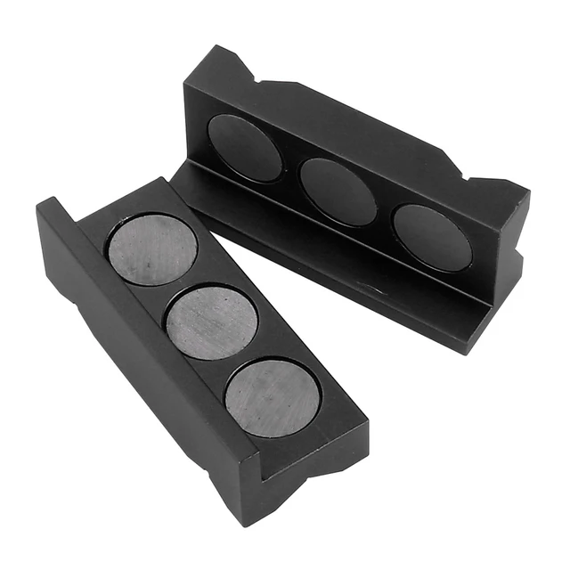 2 Ganasce Magnetiche Per Morsa In Alluminio - Inserti Protettivi Per Morsa Da Banco