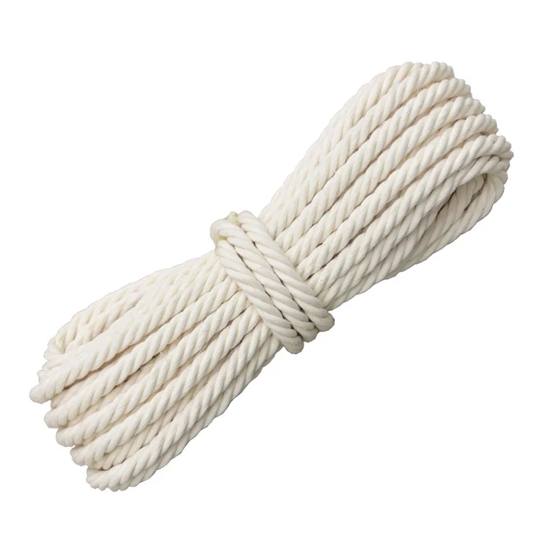 1mm/3mm/4mm/6mm/8mm10mm Natural Handmade Cotton Cord Thread Macrame Crochet Rope DIY Hanging Tapestry Weaving Yarn Knitting Rope