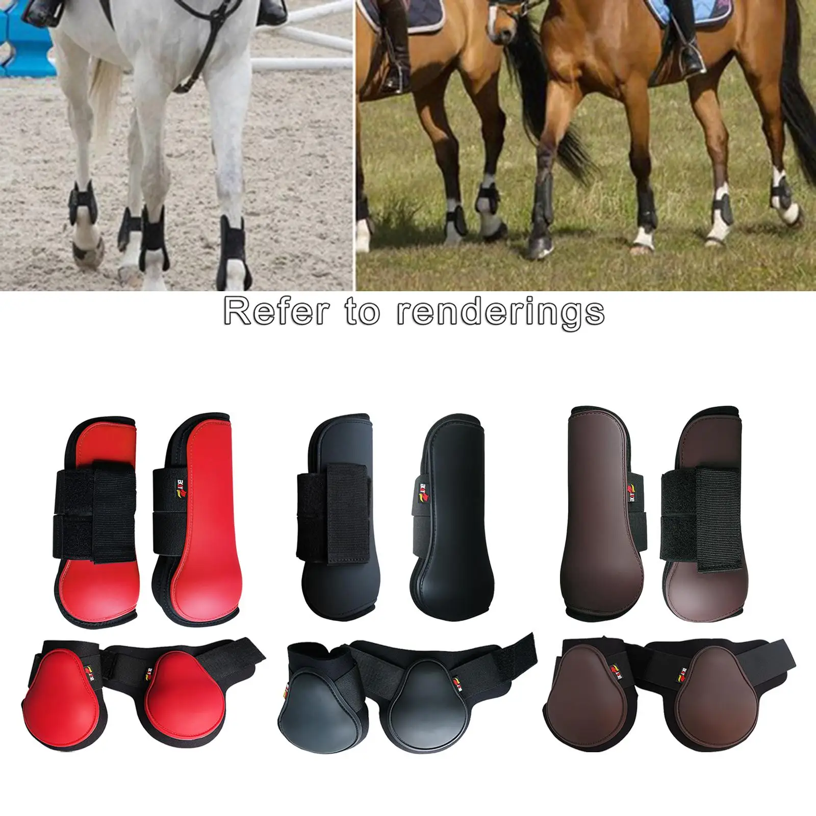 Horse Tendon Boots Training Adjustable Protective Guard Protection Wrap 4