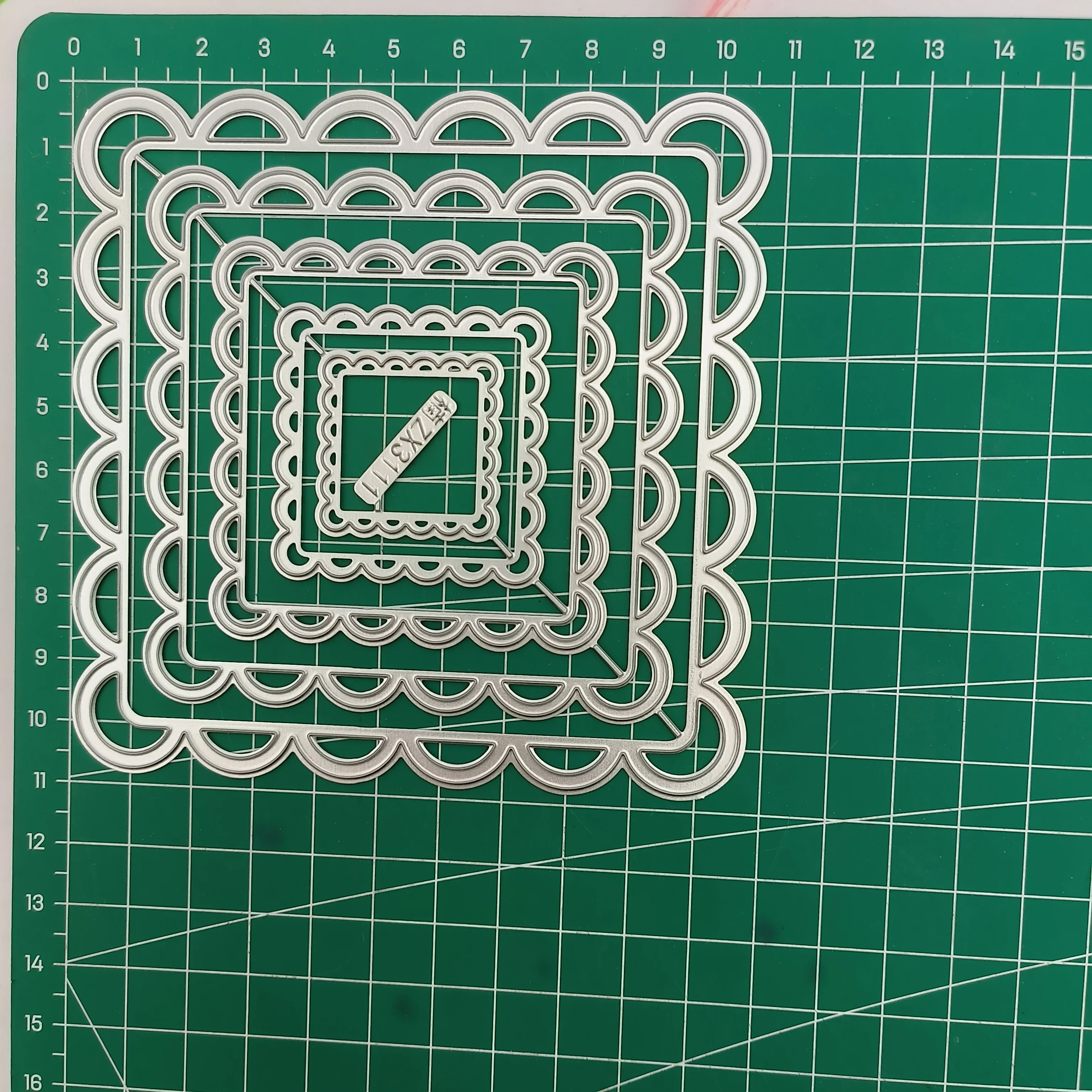 

Квадратные металлические Вырубные штампы с узором, фотография, трафарет, тиснение, шаблон «сделай сам», поздравительная открытка ручной работы 2023