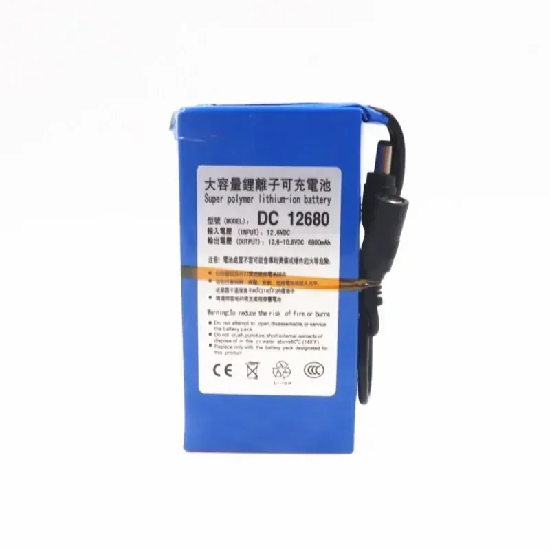 New DC 12v 6800-20000 Mah Lithium Ion Rechargeable Battery, High Capacity Ac Power Charger with 4 Kinds of Traffic Development