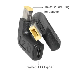 Universal Laptop Power Adapter Converter - USB Type C Female to Male DC Plug (For Lenovo Thinkpad)