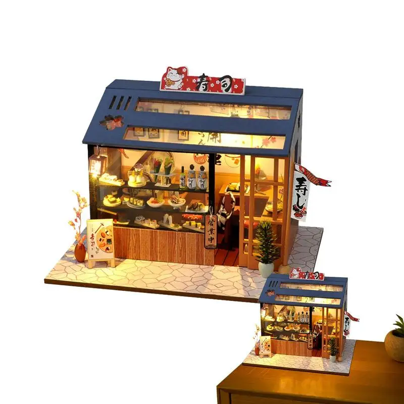 

DIY Dollhouse Wooden Doll Houses With LED Light High Quality Mini Handmade Childrens Pretends Toys For Kids Games Accessories