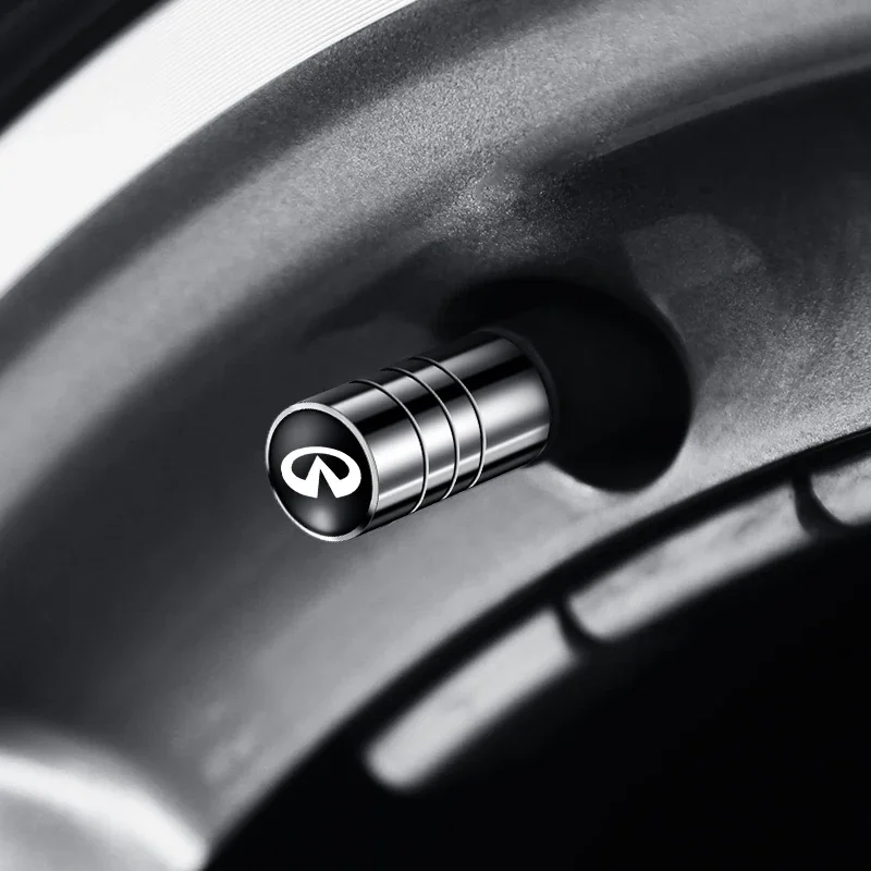 4Pcs Dustproof Car Wheel Tire Valve Caps For Infiniti Q50 FX35 Q30 G37 Q70 QX70 G35 Q60 QX50 QX60 QX80 QX30 G25 Auto Accessories