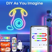 TUYA Neon LED Strip Lights 5V 72LEDs/M Silicone Neon Rope Light with Music Sync RGBIC Dreamcolor Chasing Strip Tape for Room - Image 2