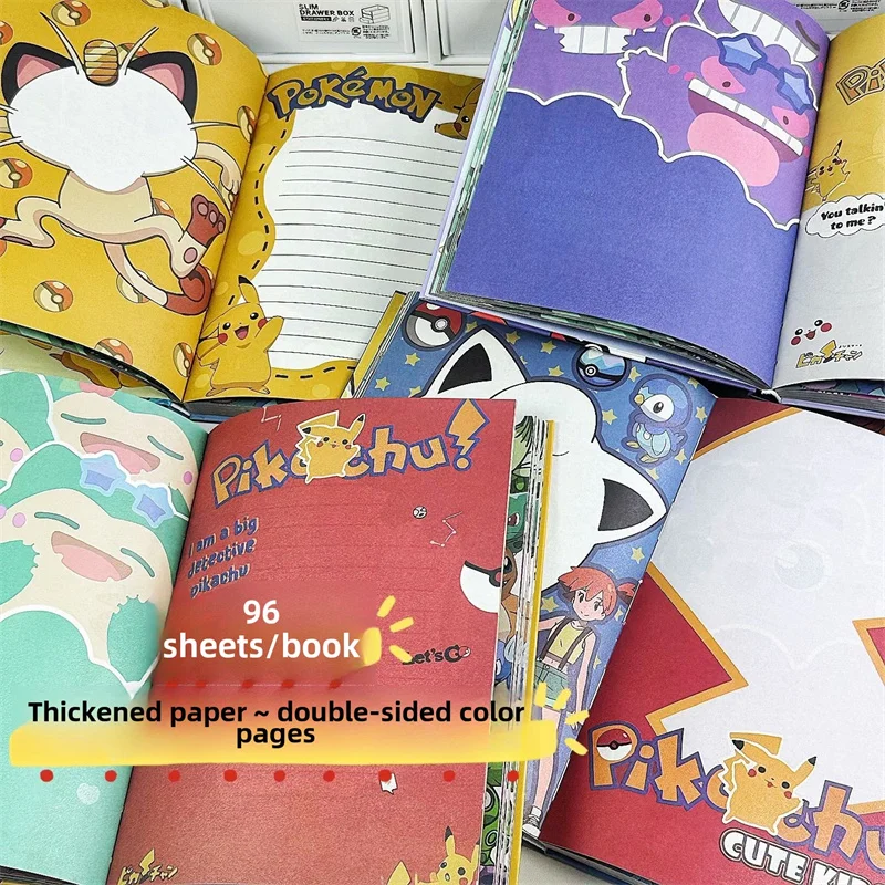 Pok&eacute;mon Pikachu Gengar Kids Cartoon A5 Hard Cover Full-color Painted Inner Pages Notebook Cute Student Printing Notebook Booklet